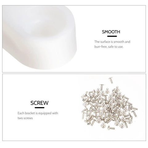 Smooth burr-free finish and screws for White Plastic Corner Brackets L Shape Braces For Shelves And Furniture Support Thick Durable Plastic Heavy Duty