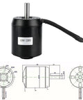 Kickin Torque Brushless Motor 6384 120KV for electric scooters and balancing skateboards with technical diagram