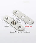 360 Degree Rotation Heavy Duty Door Pivot Hinge in Stainless Steel Concealed Revolving Furniture Hardware 56x15.5x2mm for Smooth Easy Install Built to Last Door Pivot System for Home Office and Cabinets, 56x15.5x2mm