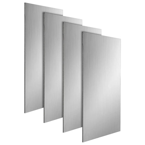 Four Pack Titanium Plate Sheets For DIY Projects, 4 Inch By 4 Inch, 0.04 Inch Thick, 1mm TA1 Titanium Alloy Sheets, lightweight yet strong