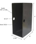 Tough As Nails Heavy Duty V Groove Wheel Box 6 Inch Fits Cast Iron Sliding Gates 12 Gauge Steel Construction With Quick Grease Zerk For Smooth No Friction Gate Operation Finished In Solid Powder Coat Black, showing dimensions and features.
