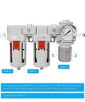 Three Eighth Inch NPT Air Drying System With Dual Five Micron Brass Filters And Regulator, Semi Auto Drain, Poly Bowl operation steps