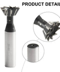6 Flute Dovetail Milling Cutter 60 Degree HSS Metalworking Tool For Stainless Steel Carbon Steel Cast Iron And Alloys, 20mm Diameter