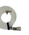 Silica Gel 1.5m Radiator Coolant Drain Hose For Volvo, Mack And Renault Trucks coiled with fittings visible