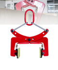 Heavy Duty Stone Lifting Clamps For Smooth Slab Transport On Any Job Site With Adjustable 7 Inch Grips And 716 Lb Capacity, red steel construction.