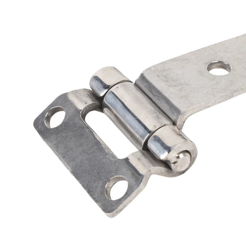 Glomora T-shaped door hinge, 304 stainless steel, RV/van cabinet hatch hinge, close-up view