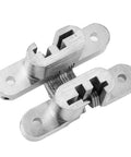 Premium Concealed Cabinet Hinges That Are Rock Solid Built With Hardened Stainless Steel, two hinges showcasing silent action.