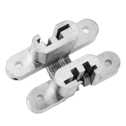 Premium Concealed Cabinet Hinges That Are Rock Solid Built With Hardened Stainless Steel, two hinges showcasing silent action.