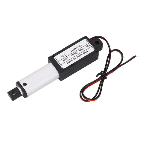 Hella Smooth 24V Electric Linear Actuator with 30MM stroke, 150N thrust, IPX4 rain shielding, and fuse guard.