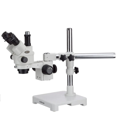 45X Simul-Focal Stereo Zoom Microscope With Trinocular Port For Crystal Clear Dual Eyepiece Viewing And Imaging, Dope Lab Gear For Research, Education, And Microbiology Projects.