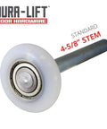 2 Inch Nylon Garage Door Roller With 6200Z Bearing And 4 Inch Stem, Ultra Life Whisper Quiet Reinforced Unit, 10 Pack, Lubrication Groove For Smooth, Low Noise Opening And Heavy Duty Durability