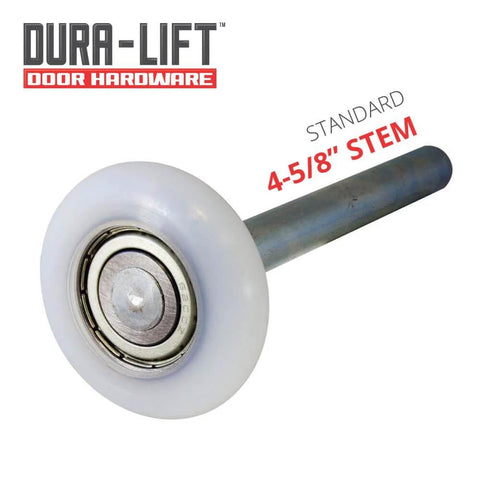 2 Inch Nylon Garage Door Roller With 6200Z Bearing And 4 Inch Stem, Ultra Life Whisper Quiet Reinforced Unit, 10 Pack, Lubrication Groove For Smooth, Low Noise Opening And Heavy Duty Durability