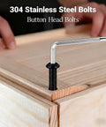 Stainless Steel Button Head Socket Cap Bolts 304 Stainless Rust Resistant With Black Oxide Finish Full Thread shown in a DIY project