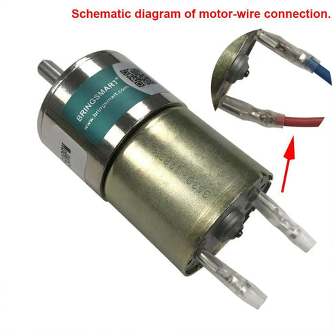 12V Micro Gear Motor With 37mm Diameter Gearbox And Mounting Bracket 20 RPM No Load Speed Beefy Torque Geared Motor and wire diagram