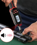 Digital Torque Screwdriver With LED Buzzer Indicator being used on a bike part, showing 2.66 in-lbs on digital display.