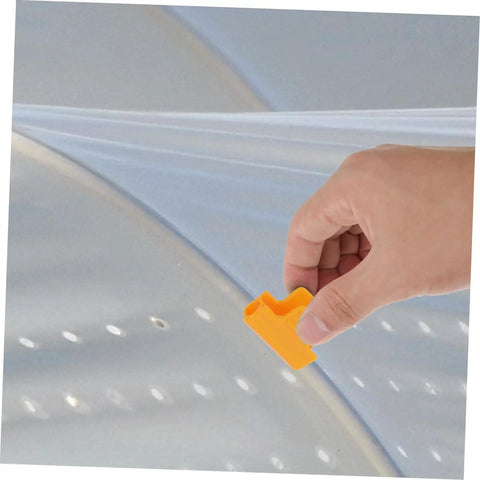 30 Pack Grab And Go Greenhouse Clip Set For Securing Plastic Film Tarpaulin Netting And Shade, Heavy Duty Clamp Buckles With No Slip Grip, Yellow ABS Plastic, Weatherproof, Great For Garden Greenhouse DIY Projects