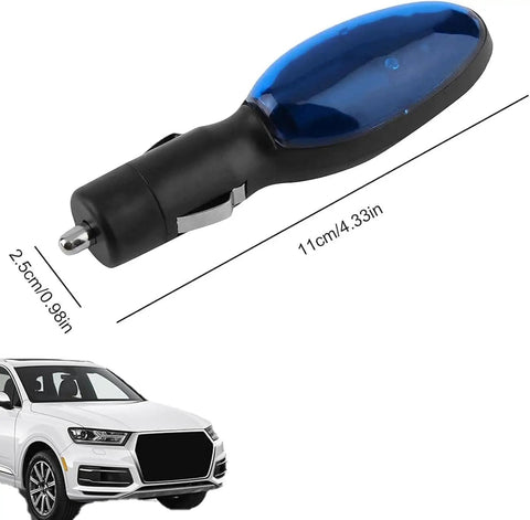 Universal Car Fuel Saver Device With Plug And Play Energy Economy Boost Improves Start And Power Helps Save Ten To Thirty Percent On Gas Instantly Compatible With Cars Trucks And Diesel Engines Easy Install, showing size dimensions.