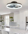 19.7 Inch Ceiling Fan With Lights Dimmable LED 6 Speeds Reversible Blades Remote And App Control in modern kitchen