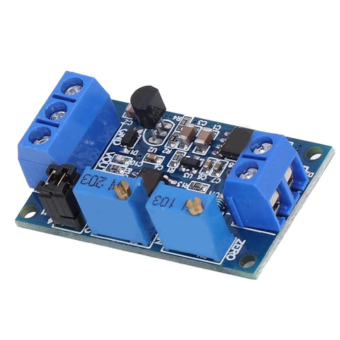 Heavy Duty Current To Voltage Converter Module With Wide Supply Voltage Support and precision blue terminal connections.