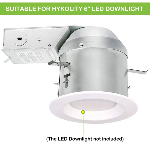 4 Inch Recessed Lighting Remodel Housing Kit With Airtight IC Can And TP24 Connector For LED Recessed Downlight Retrofit displayed.