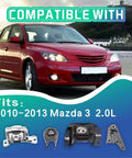 Engine And Transmission Mount Kit For 2010 2013 Mazda 3 2.0L Automatic Transmission Direct Fit Set Of 4 High Quality OE Replacement