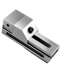 Beefy Heavy Duty Bench Vise For Lathes Milling Machines And CNC Setups, 2.5 To 3 Inch Jaw Opening, 20CrMnTi Alloy Build, Manual Clamping Tool For Rock Solid Precise Workpiece Holding in silver angled view