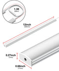 Diagram of Two Pack 12 Inch Under Cabinet Lighting Kit Dimmable LED Lights Cool White 6000K Linkable USB, showing dimensions and cable