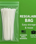 4 Inch Clear Zip Ties 18 Lb Tensile Strength UV Resistant Self Locking Nylon Cable Ties 100 Pack in resealable bag