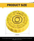Yellow beefed up brake fluid cap replacement for master cylinder reservoir OEM 68211910AB 68303540AA, product size 1.85 inches
