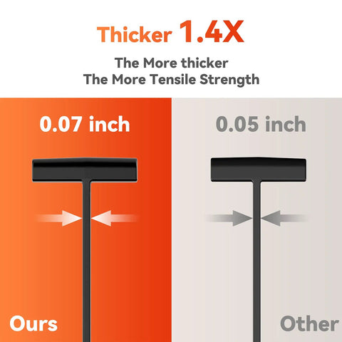 V Shaped Nylon Cable Tie Buckles Pack For Cars And Home Use Tough As Nails Heavy Duty Zip Ties 0.07 inch vs 0.05 inch thickness