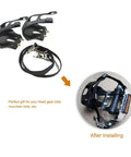 1 Pair Bike Pedals With Toe Clip And Strap For Indoor Outdoor Cycling with adjustable nylon straps shown before and after installation