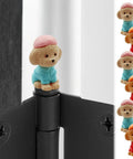 Whimsical Dog Themed Door Hinge Heads Set Of 6 Magnetic Toppers For Metal Surfaces Cute Hinge Head Decor Miniature Hinge Heads