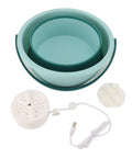Foldable Portable Washing Machine Compact Mini Washer For Apartments Dorms And Travel Grab And Go with teal rubber basin.
