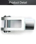 Air Cylinder Rod Clevis End Y Connector 78mm Length M16x1.5 Female Thread Iron Joint, side view