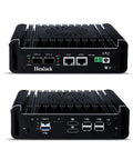 Rock Solid Firewall Mini PC Driven By Intel N150 featuring dual LAN ports and multiple connections, compact design for home labs