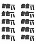 Black Wrought Iron Gate Ring Turn Latch Lock Set 6.5 Inch Wide Reversible Barn Door Catch Antique Style with 10 latches.