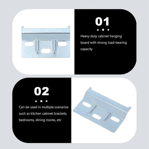 Heavy Duty Wall Cabinet Mounting Brackets Set Of 10 For Wood Cabinets Iron Flat Shelf Brackets With Easy Wall Installation