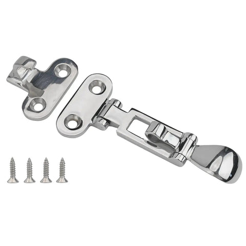 316 Stainless Steel Anti Rattle Marine Latch For Yacht Door Cabinet Toolbox Silent Buckle Hasp with M5 Screws