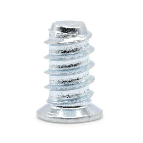 Heavy Duty Replacement Screws For Drawer Slide Rails Compatible With Ikea Part 100347 Euro Furniture Mounting Bolts close-up of zinc-coated flat head screw
