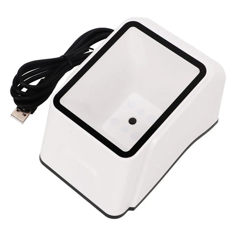 Fast 1D And 2D Barcode Scanner For Quick Mobile Payments And Desktop Use High Speed QR Reader With Accurate Decoding Durable ABS Construction White