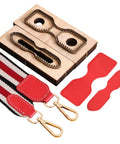 2 Piece Strap End Cutting Mold Set With Wooden Dies And Japanese Steel Cutters for DIY leathercraft G Tail Shape Template
