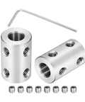 Beefy Rigid Screw Coupling 7mm to 7mm Shaft Connector for 3D Printers and DIY Encoders, steel joint, hex wrench, 24 screws