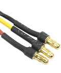 Close-up of gold connectors on wires for High Power Brushless Outrunner RC Motor 930KV 1000KV 1200KV 1400KV 1800KV