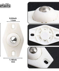 Detailed close-up view of Self Adhesive Caster Wheels Set 16 Pcs For Kitchen Appliances Trash Cans Air Fryers And Small Furniture