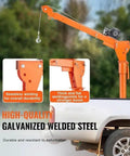 Heavy Duty Engine Hoist For Pickup Trucks Offering 500kg Lift Capacity And 360 Degree Swivel Jib with galvanized welded steel boom.