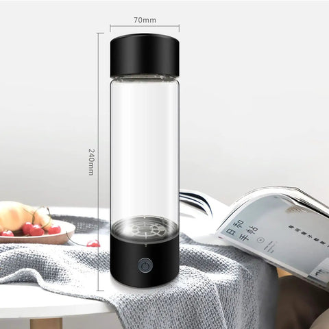 Hydrogen Rich Water Bottle On The Go With 1200-1600PPB Concentration In Just 3 Minutes, portable size 70mm x 240mm