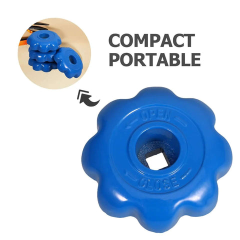 Beefy Aluminum Alloy Gas Cylinder Valve Handle With Anti Slip Grip Replacement 4 Pack Hexagonal Industrial Hand Wheel Knob Set