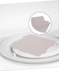 Microwave Waveguide Cover Mica Sheet Replacement for Ovens shown on glass tray, highlighting heat resistance and insulation, ten pack view.