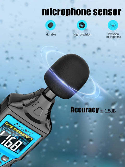 Decibel Meter Sound Level Meter For Precise Real Time Noise Readings From 30 dB To 130 dB Fast Response High Accuracy Display