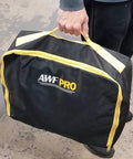 Heavy Duty Portable Spill Kit For Truckers Featuring A Real Deal 31 Piece Cleanup Set stored in rugged nylon bag with handles.